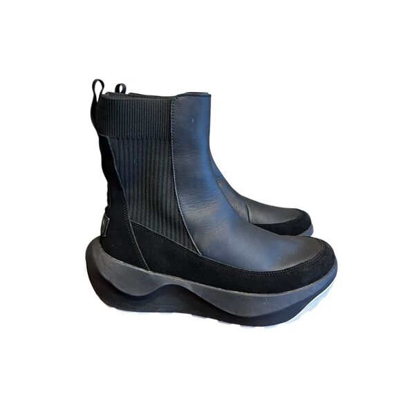 The North Face Halseigh black knit Waterproof elevated Chelsea Snow Boots 9.5 - Picture 1 of 7